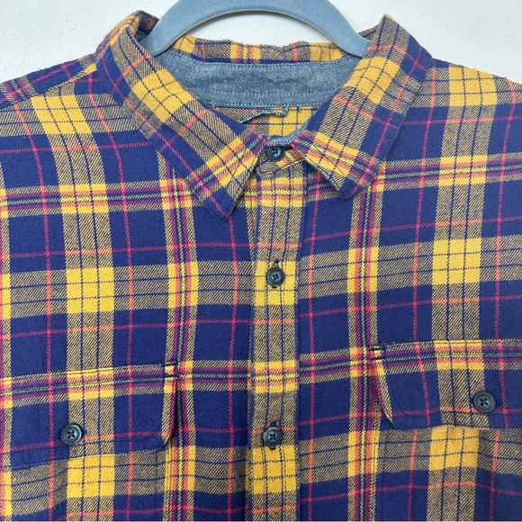 TOAD&CO.  Men’s Plaid button down shirt long sleeve size L - Picture 4 of 9